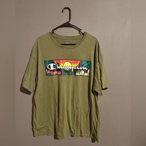Men’s cargo olive champion box logo T-shirt men’s XL